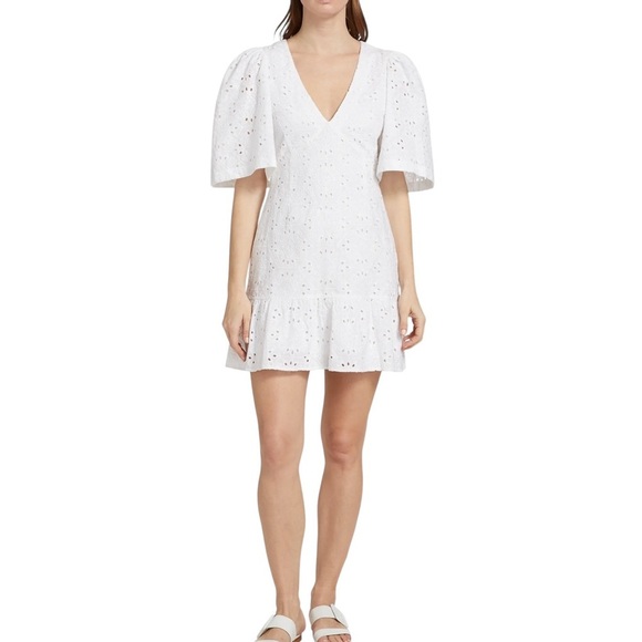 Rhode Mariana Eyelet White Minidress - Picture 2 of 9